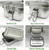 Stainless Steel 4-Pack Food Storage Containers Set, Reusable Metal Lunch Boxes with Lids, 550 ml, BPA-Free