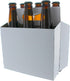 6 Pack 12 (10 Count) Cardboard Beer Bottle Carrier For Ounce Bottles White