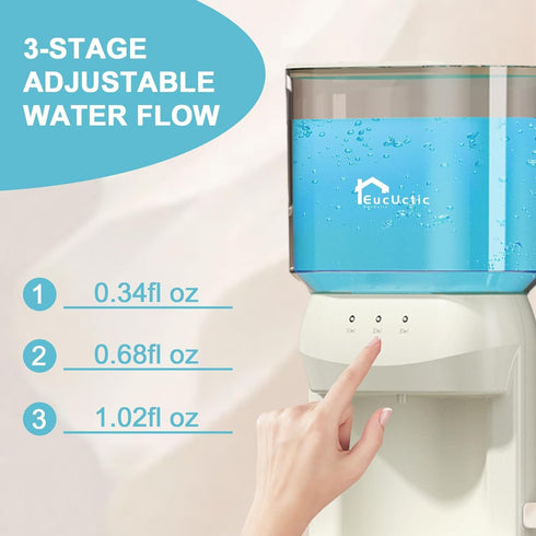 EucUctic 20.29Fl Oz 3 Mouthwash Dispenser for Bathroom - Bathroom Accessories Adjustable Dispensers Levels,Automatic