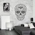 Stay Positive Skull Metal Sign Decor, 12" x 8" for Grunge, Goth, and Emo Room Styles
