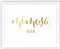 Andaz Press Wedding Party Signs, Metallic Gold Ink Print, 8.5x11-inch, Mimosa Bar