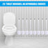 25 Mimorou Pcs White Toilet Brush, Bathroom Toilet Bowl Brush, Soft Bristle Long Handle Plastic Toilet Scrubber