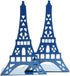 Winterworm Stylish Modern Paris Eiffel Tower Metal Decorative Bookend, Blue, Book Organizer for Home Office