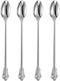 KEAWELL Luxurious 9 Inch Iced Tea Spoon Set - 4 Pieces, Gorgeous Design, 18/10 Stainless Steel, Perfect for Cocktails