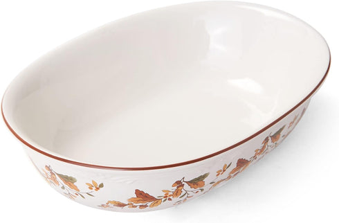 Pfaltzgraff Autumn Berry Oval Vegetable Bowl, white, 11 inches by Pfaltzgraff