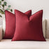 MIULEE Pack of 2 Christmas Burgundy Red Pillow Covers 22x22 Inch for Modern Farmhouse Home Decor