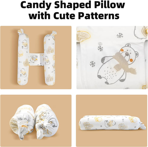Reidio Multipurpose Body Pillow, Adjustable Candy Shaped Throw Pillow, Neck Support Pillow Back Cushion Body Pillow