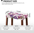 2 Pack Pink Purple Rose Rectangle Stool Cover Bar Stool Covers Rectangle Stretch Vanity Stool Seat Covers Footstool