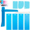 Cake Scraper Set of 9 Packs, Cake Decorating Comb Icing Smoother for Decorating Cake, Plastic Baking Tool (Blue)