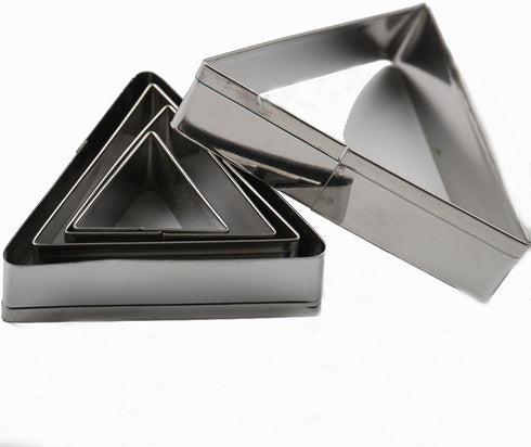 SK Triangle Shape Cookie Cutter Set, Stainless Steel, 5-Piece, Small (2.7in)