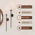 Set 2, 23.5" Candle Wall Sconce of Large Twisted Wall Mount Metal Black Candle Holder Sconces Decor for Living Room