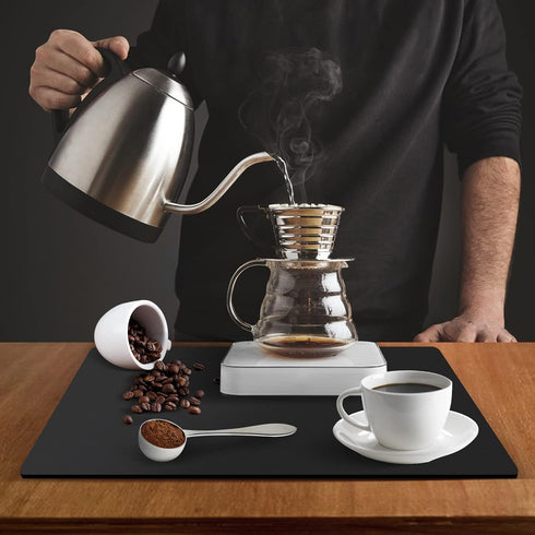 Coffee Mat, 16" x 24" Extra Absorbent Drying Mat for Dishes, Easy to Clean for Coffee Bar Countertop
