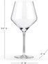 Viski Raye Angled Burgundy Glasses Set of 2 - Premium Crystal Clear Red Wine Gift Set, 21 oz