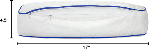 Nature's Guest Adjustable Cervical Neck Roll Bolster Pillow for Sleeping, Neck Pain Relief, Spine Support, Travel, Leg