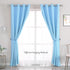 84 inch 2 Light Blue Blackout Curtains Length - Double Layers Blue Romantic Curtains with Sheer Overlay, Window