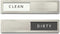 Dishwasher Magnet Clean Dirty Sign, Premium Stainless Steel Non-Scratch Magnet for Easy Use (Grey & White)