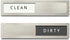 Dishwasher Magnet Clean Dirty Sign, Premium Stainless Steel Non-Scratch Magnet for Easy Use (Grey & White)