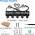 Mr Mrs Coat Rack Wall Mount, 11.8×7.3inch Wood Family Key Holder with 5 Alloy Hooks for Home Decor