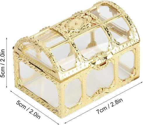 Fdit 12pcs Square Treasure Chest Shape Wedding Candy Box - Chocolates Container Jar Decoration for Children's Day