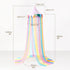 LOAOL Bed Canopy for Kids - Fairy Dream Canopy Bed Curtains with Rainbow Color Hanging Net, Pink Round Dome