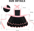 Cute Lovely Retro Aprons for Women Girls Ladies Sexy Vintage Aprons Black Pink Vintage 50s Apron Halloween Christmas Apron Cooking Kitchen Ruffle Apron for Housewife Waitress Mother's Gift