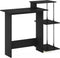 Furinno Efficient Home Laptop Desk with Square Shelves, Side, Americano/Chrome for Computer Use