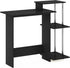 Furinno Efficient Home Laptop Desk with Square Shelves, Side, Americano/Chrome for Computer Use