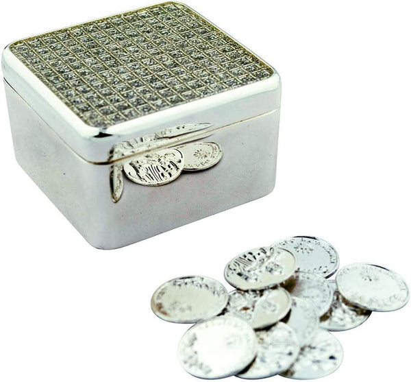 Arras De Boda Gift Set - Comes with Coins, 9 Styles, Wedding Metal Boxes, Great Catholic Gift