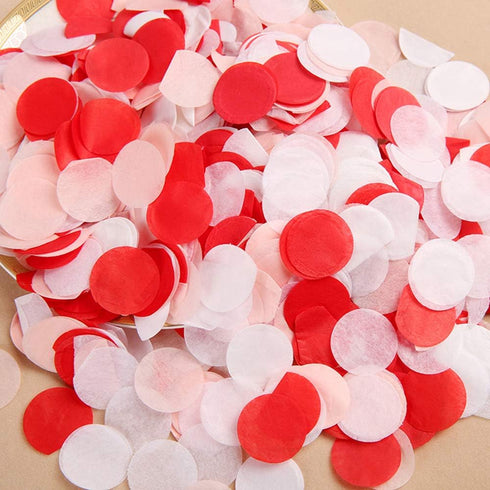Red Tissue Confetti 1-inch Circle, 5000pcs for Party Decoration or Filled Balloon
