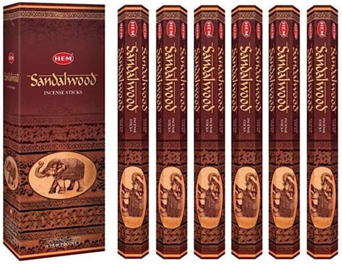 Hem Saffron Incense Sticks (120 Sticks, 6 Boxes) - 9 Inches Long, 20g per Box