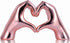 Pink heart and hand sculptures and statues, hand and heart sculptures home