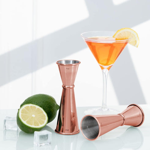 Briout Double Cocktail Jigger for Bartending, Premium 304 Food Grade Stainless Steel Jigger 2 OZ 1 OZ