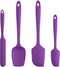 Silicone Spatula Set - Non-Stick Kitchen Utensils for Cooking, Baking, Mixing, Heat Resistant, Dishwasher Safe, Purple