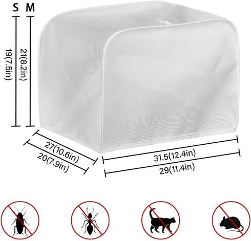 Toaster Cover Red, Quilted Toaster Cover 4 Slice,Kitchen Small Appliance Covers, Toaster Cover Fits for Most Standard 4 slice Toasters, Universal Microwave Oven Dustproof Cover