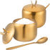 RAMFIYN 2 Pack 12oz Sugar Bowl with Lid and Spoon Stainless Steel Condiment