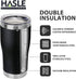 20 oz 6 Pack HASLE OUTFITTERS Tumbler Bulk, Stainless Steel Tumblers with Lid, Vacuum Insulated Tumbler, Double Wall