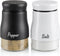 Bivvclaz Salt and Pepper Shakers Set, 5 Ounce Stainless Steel Dispenser with Glass Bottom for Modern Kitchen Decor