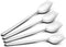 YFWOOD Sporks, 4-pack 18/10 Stainless Steel Dessert Spoons, 7.4 Inches Long Handle Flatware Set