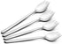YFWOOD Sporks, 4-pack 18/10 Stainless Steel Dessert Spoons, 7.4 Inches Long Handle Flatware Set