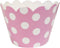 AllyDrew Standard Size Polka Dots Cupcake Wrappers, Set of 20, Pink