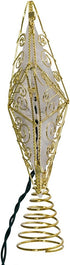 Kurt Adler UL1881 Gold Reflector Star Treetop, 10 Light, 8.5-Inch