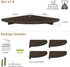Set 4, Forbena Floating Corner Shelves for Wall of Small Corner Bookshelf for Bedroom Books, Round Wooden Corner Shelf