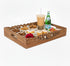 Mela Artisans Orchid Design Wooden Decorative Tray with Handles | 16x12x2.5 Mango