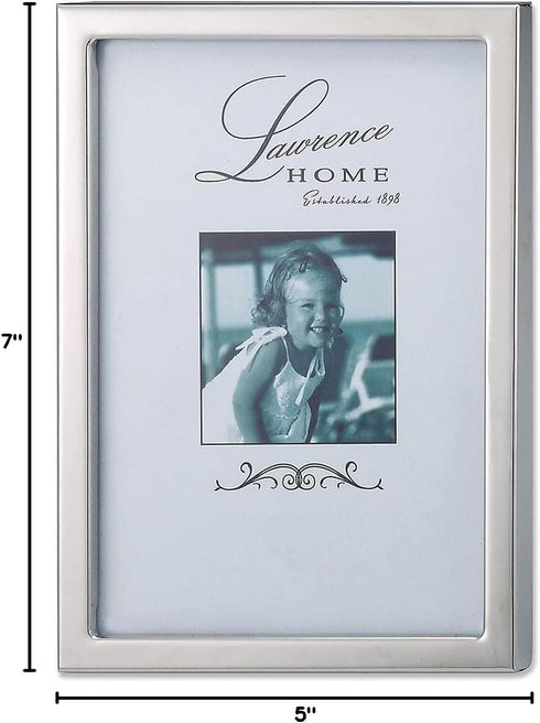 Lawrence Frames 710657 Silver Standard Metal 5x7 Picture Frame