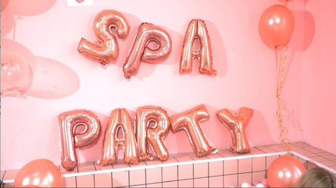 LaVenty 13 PCS SPA PARTY Balloons, Spa Party Banner for Spa Theme Birthday Salon Makeup Party Decoration