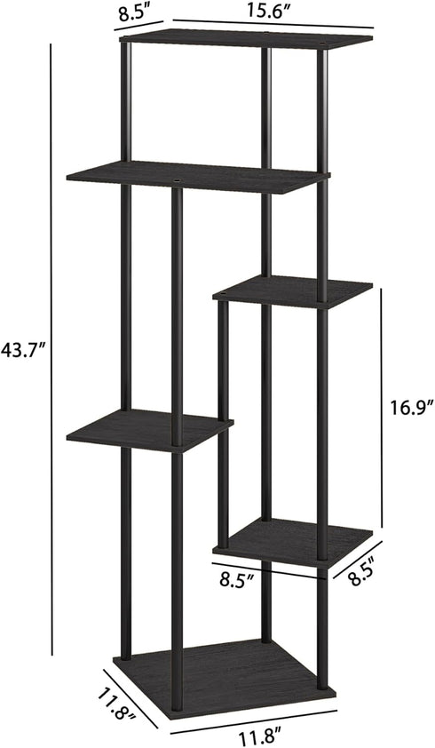 6 HAYOFAMY Tier Plant Stand Indoor, Tall Plant Shelf Metal Wood Multiple, Flower Pot Holder for Living Room Office