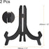 uxcell 2pcs 10" Easel Plate Holder, Plastic Folding Display Stand Black for Decorative Picture Frame