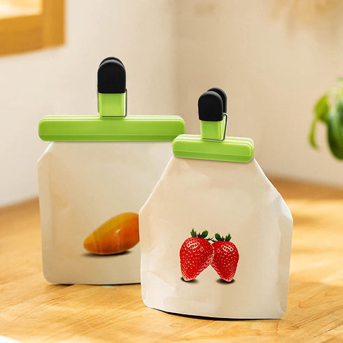 9pcs Chip Bag Clips for Food Storage, Heavy Duty Air Tight Sturdy Plastic Assorted Sizes for Kitchen Snacks