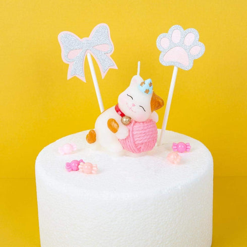 Cute Cat Birthday Candles Cake Topper for Birthday Festive Party Supplies and Wedding Favor