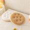 Super Soft Plush Washable Seat Cushion, Camel White Double Contrast Round Lamb Fleece for Kids Desk Chair 16 Inch